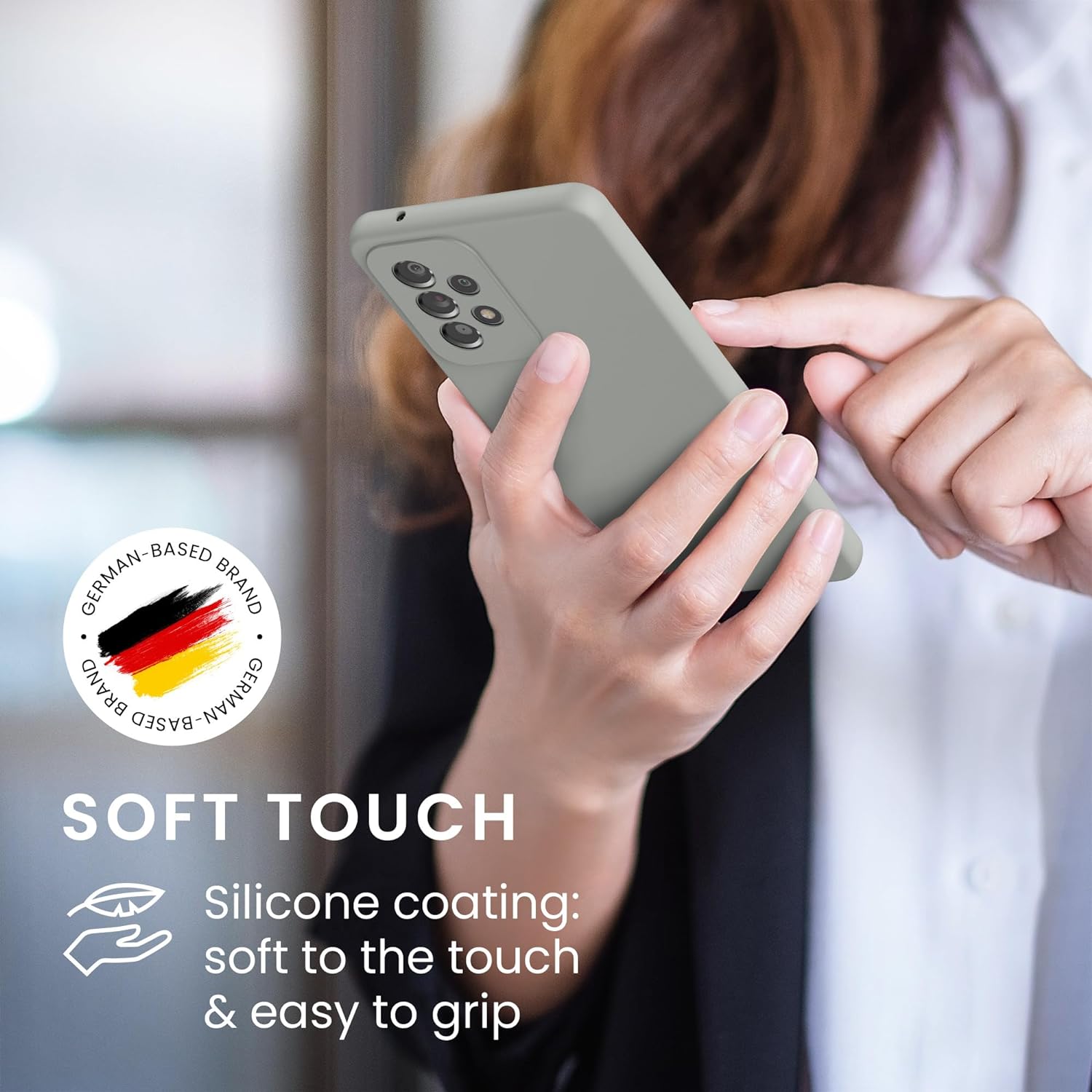 KW Samsung Galaxy A53 5G Θήκη Σιλικόνης Rubberized TPU - Grey