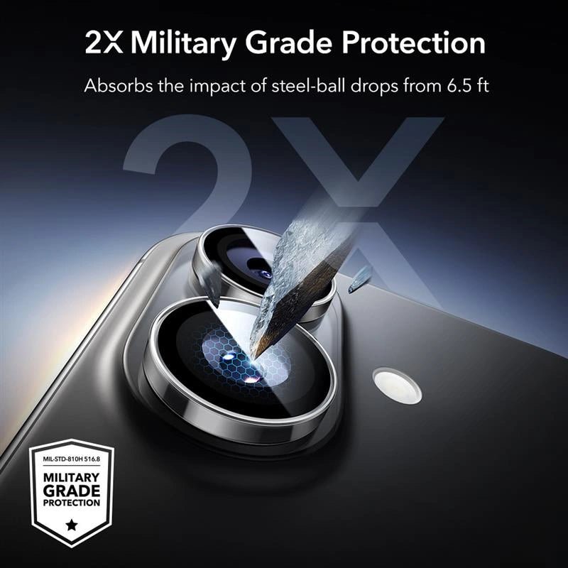 ESR iPhone 16 / iPhone 16 Plus / iPhone 17 Armorite - Αντιχαρακτικό Γυαλί για την Κάμερα - Clear