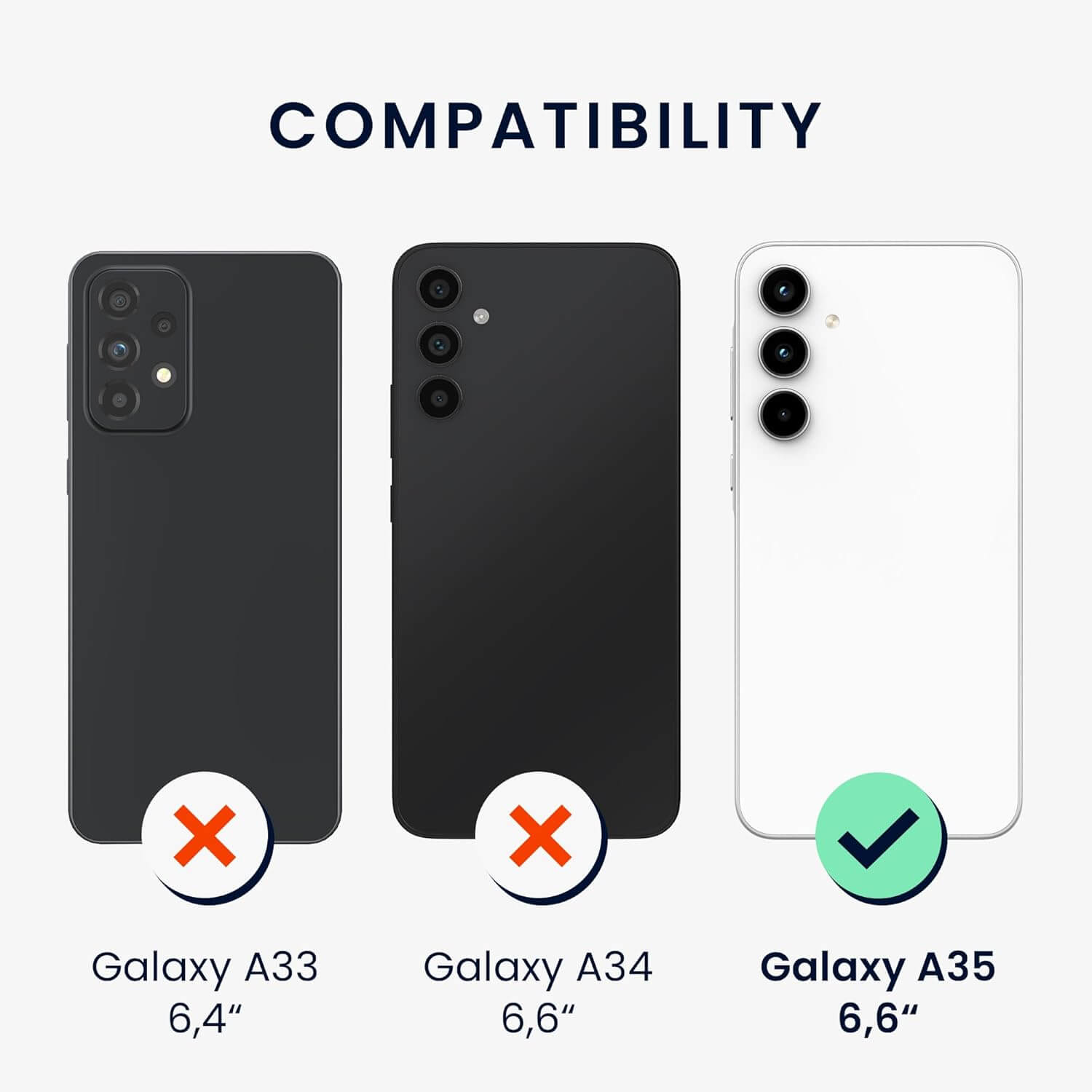 KW Samsung Galaxy A35 5G Θήκη Σιλικόνης TPU με Λουράκι - Διάφανη / Black