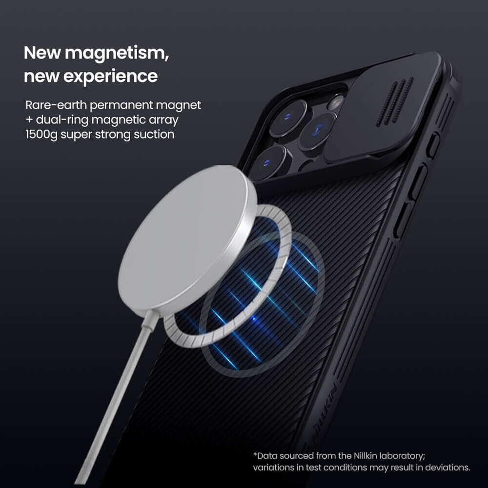 Nillkin iPhone 16 Pro CamShield Pro Magnetic Σκληρή Θήκη με Κάλυμμα για την Κάμερα και MagSafe - Black