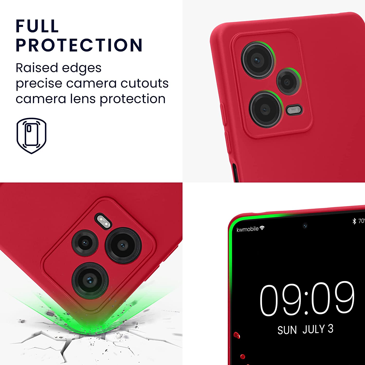 KW Xiaomi Redmi Note 12 Pro Θήκη Σιλικόνης Rubberized TPU - Sweet Cherry - 60733.229