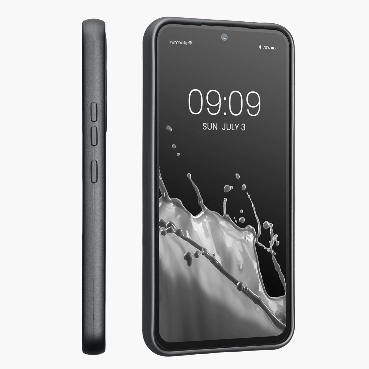 KW Samsung Galaxy A54 5G Θήκη Σιλικόνης TPU - Metallic Grey - 60797.232