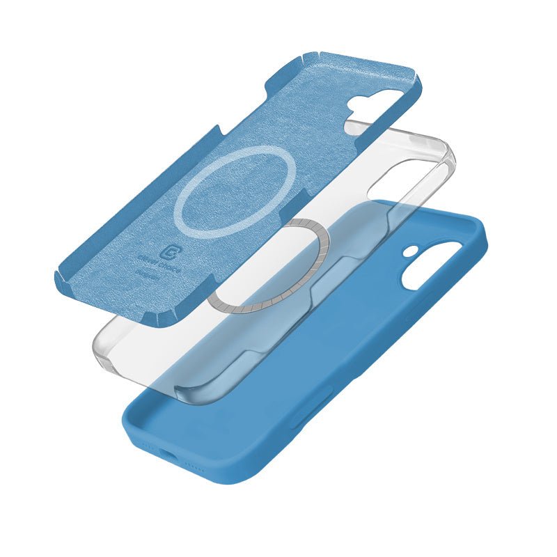 Crong iPhone 16 Color Cover Magnetic - Θήκη Σιλικόνης με MagSafe - Blue