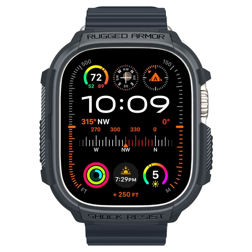 Spigen Θήκη Apple Watch Ultra (1/2/3) - 49mm Rugged Armor - Dark Grey