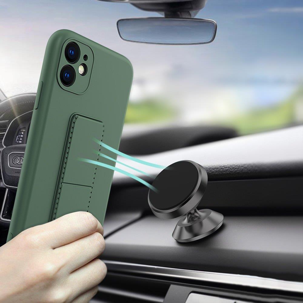 Wozinsky iPhone XS Max Kickstand Case - Θήκη Σιλικόνης με Finger Holder και Stand - Black