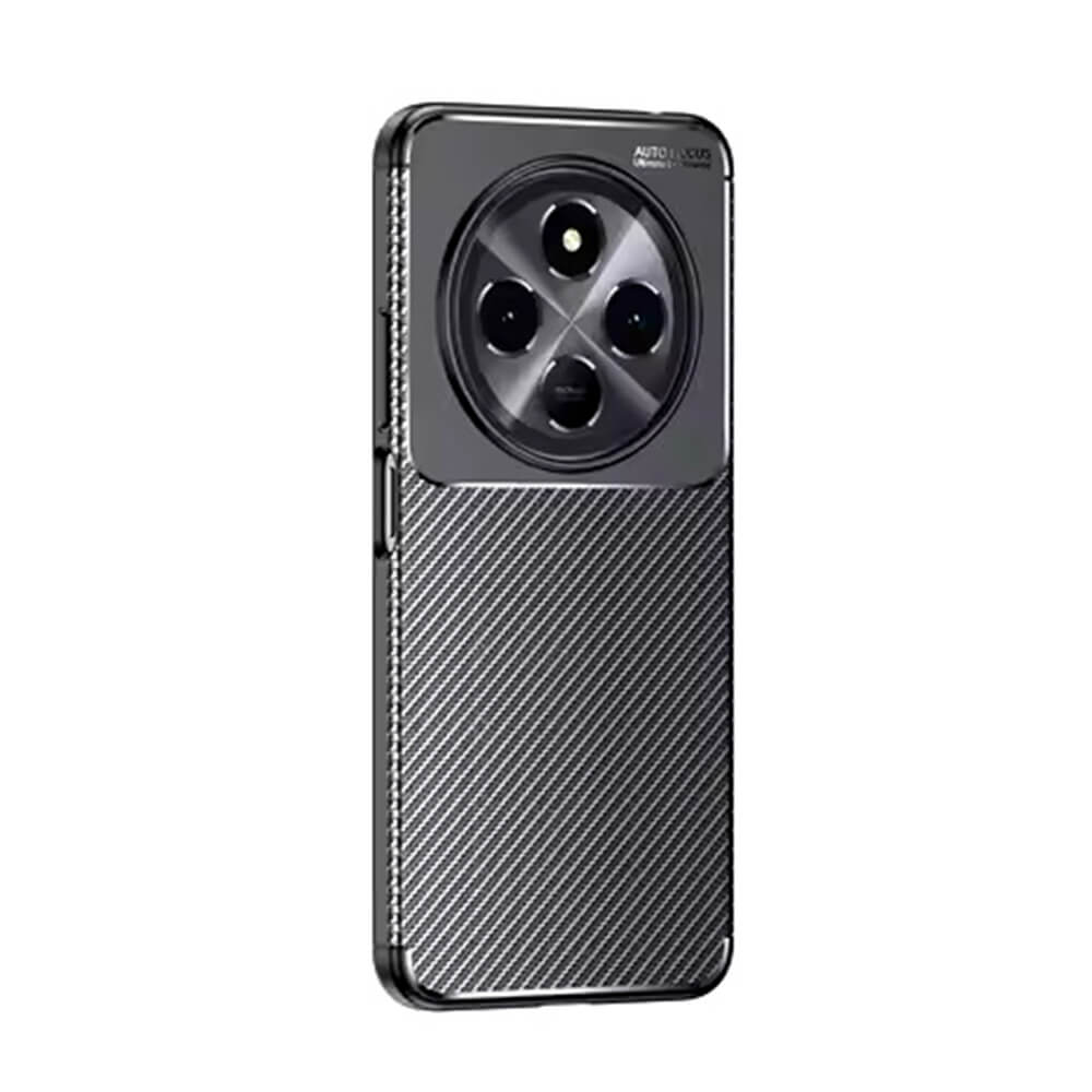 Techsuit Xiaomi Redmi Note 14 Pro 4G - CarbonFiber - Θήκη Σιλικόνης - Black