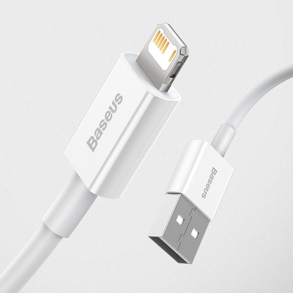 Baseus Superior Series Cable Lightning 2.4A - Καλώδιο Δεδομένων και Φόρτισης Lightning 1M - White - CALYS - A02