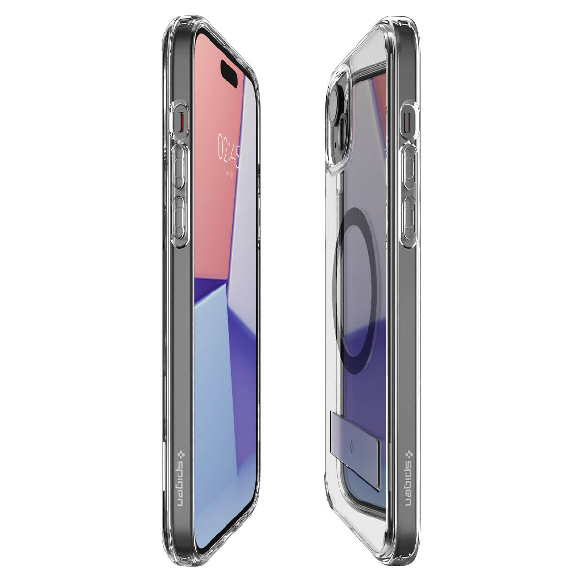 Spigen iPhone 15 Ultra Hybrid S MagSafe Σκληρή Θήκη με Πλαίσιο Σιλικόνης και Stand - Black