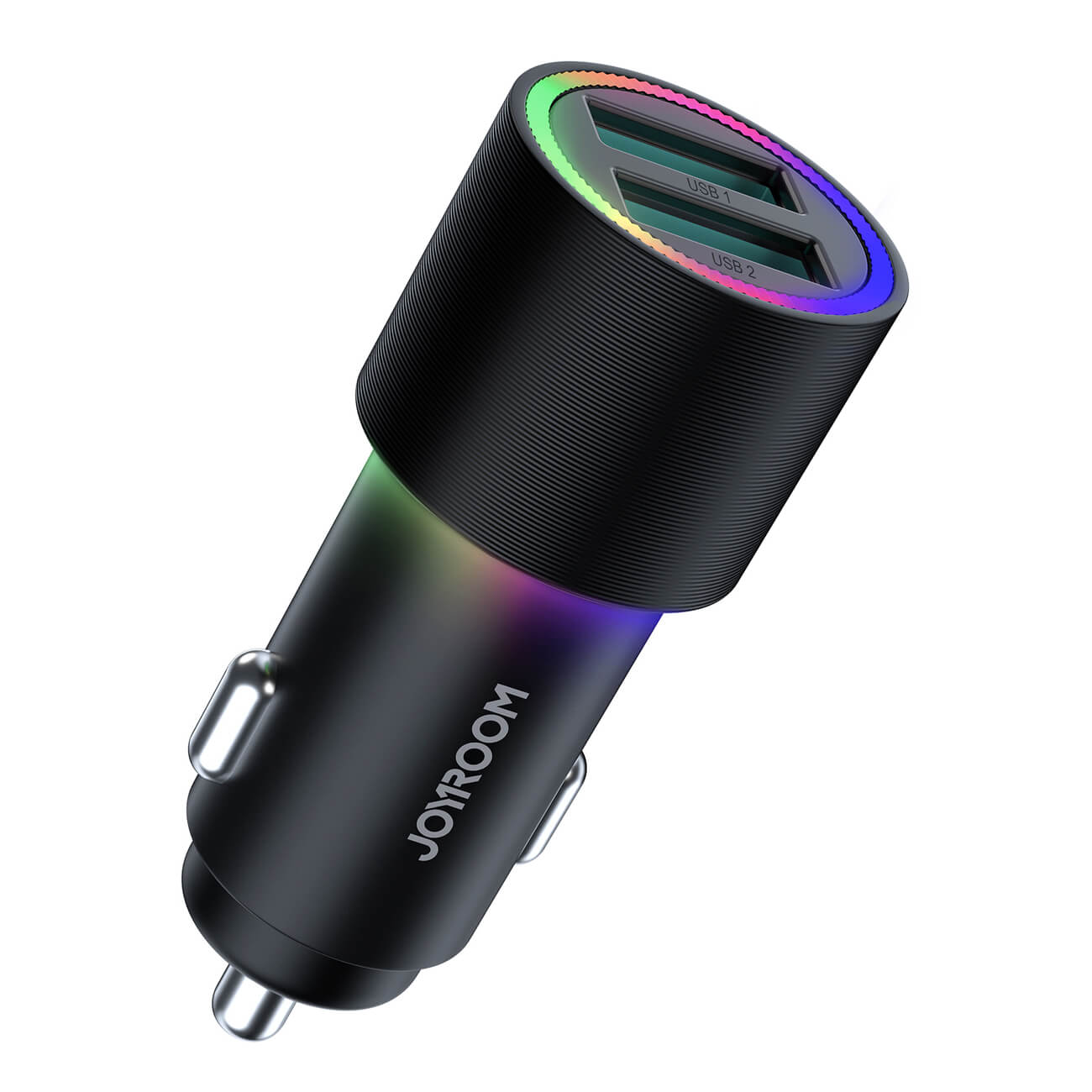 Joyroom JR - CL10 Car Charger Φορτιστής Κινητών στο Αυτοκίνητο με 2 Θύρες USB 24W - Black
