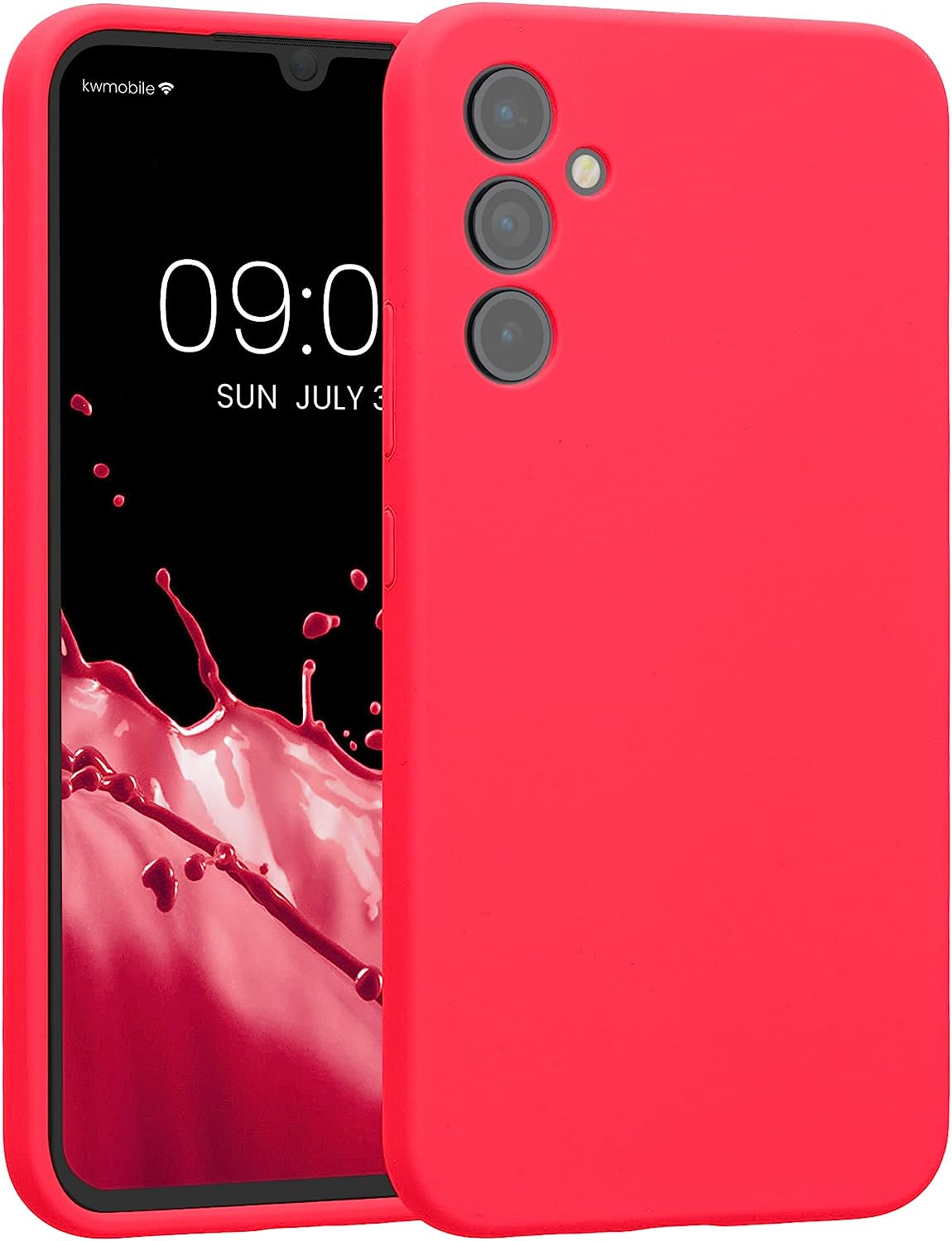 KW Samsung Galaxy A34 5G Θήκη Σιλικόνης Rubber TPU - Neon Pink - 60807.77