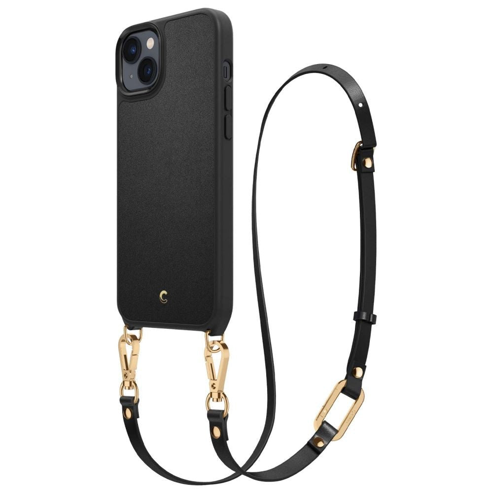 Spigen Cyrill iPhone 14 Plus / iPhone 15 Plus Classic Charm Mag Σκληρή Θήκη MagSafe με Πλαίσιο Σιλικόνης και Λουράκι - Black