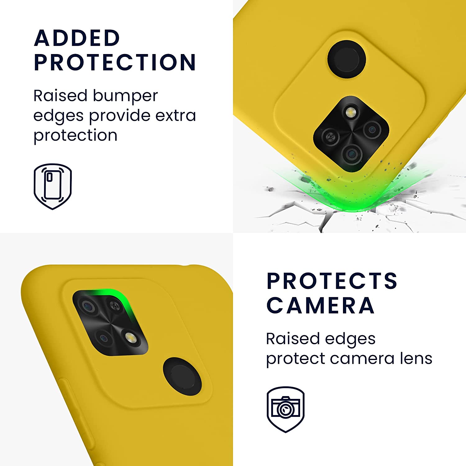 KW Xiaomi Xiaomi Redmi 10C Θήκη Σιλικόνης TPU - Bright Yellow - 59231.165