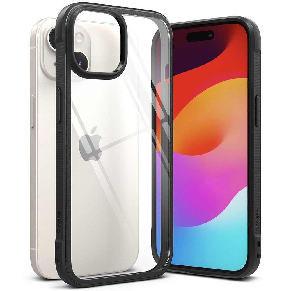 Ringke iPhone 15 Fusion Bold Σκληρή Θήκη με Πλαίσιο Σιλικόνης - Black / Διάφανη