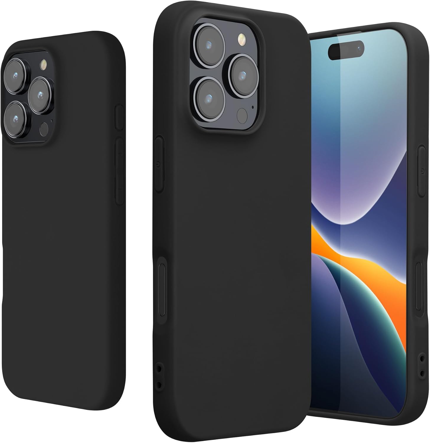 KW iPhone 16 Pro Λεπτή Θήκη Σιλικόνης TPU - Matte Black