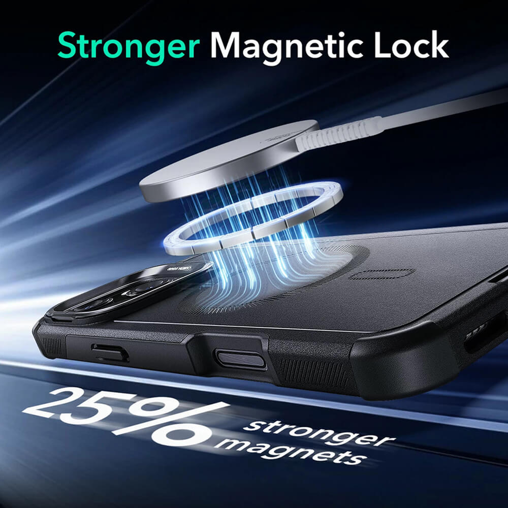 ESR iPhone 16 Pro Max Cyber Armor Kickstand Σκληρή Θήκη με Stand και MagSafe - Black
