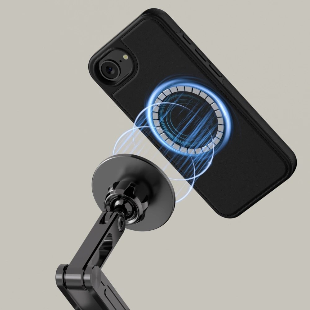 Tech - Protect iPhone 16e Θήκη Πορτοφόλι Stand από Δερματίνη με Αποσπώμενη θήκη MagSafe - Black