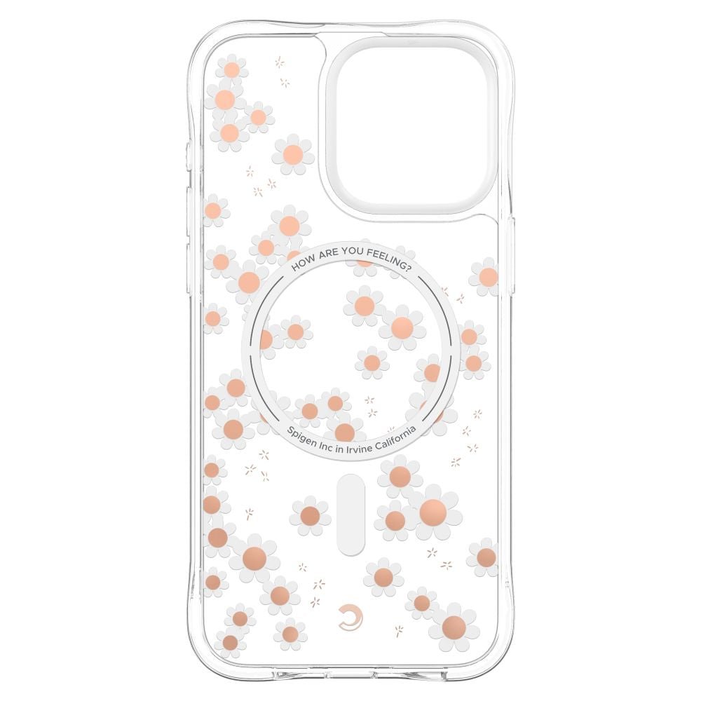Spigen Cyrill iPhone 15 Pro Cecile Mag Σκληρή Θήκη με Πλαίσιο Σιλικόνης και MagSafe - White Daisy