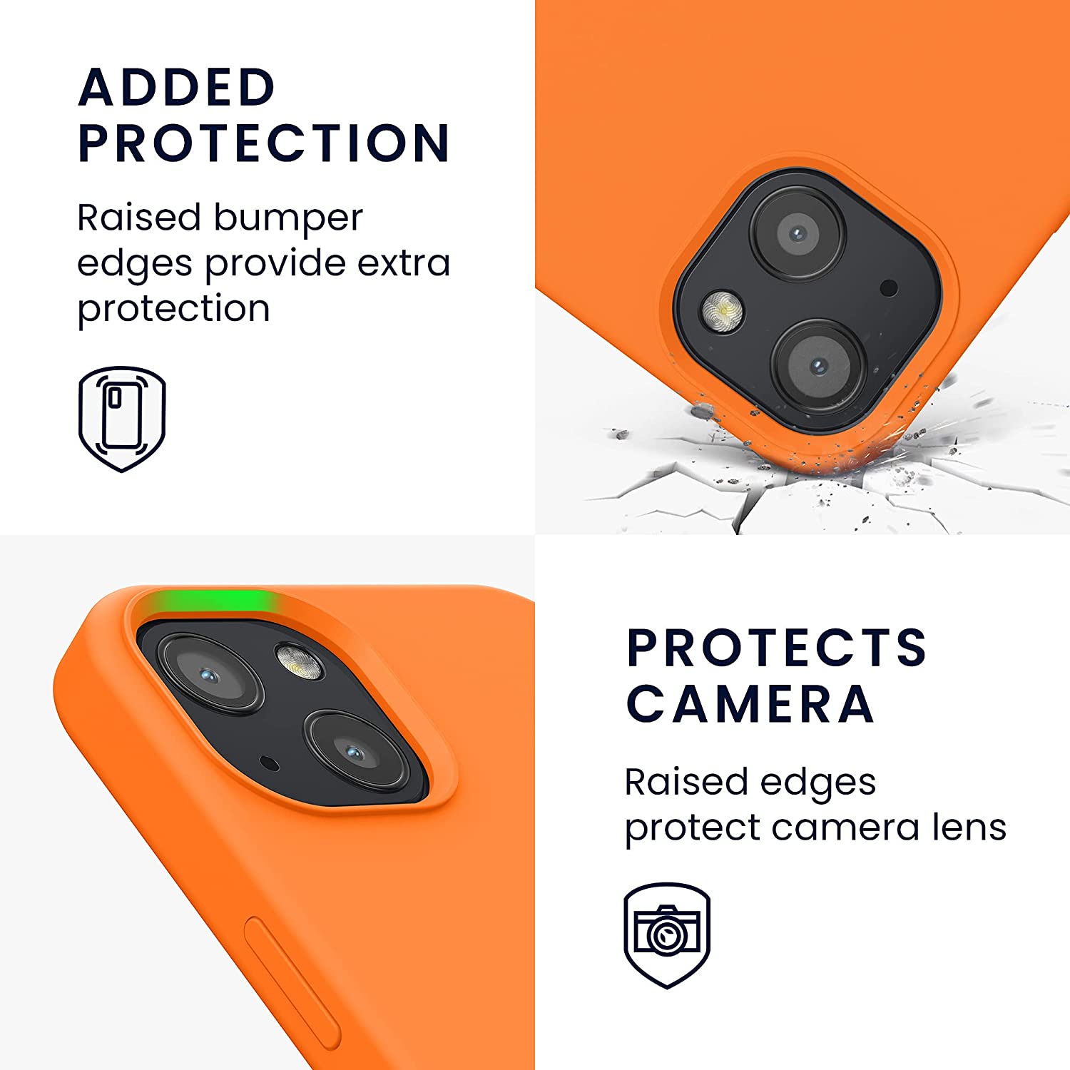 KW iPhone 13 Θήκη Σιλικόνης Rubberized TPU - Cosmic Orange - 55878.150