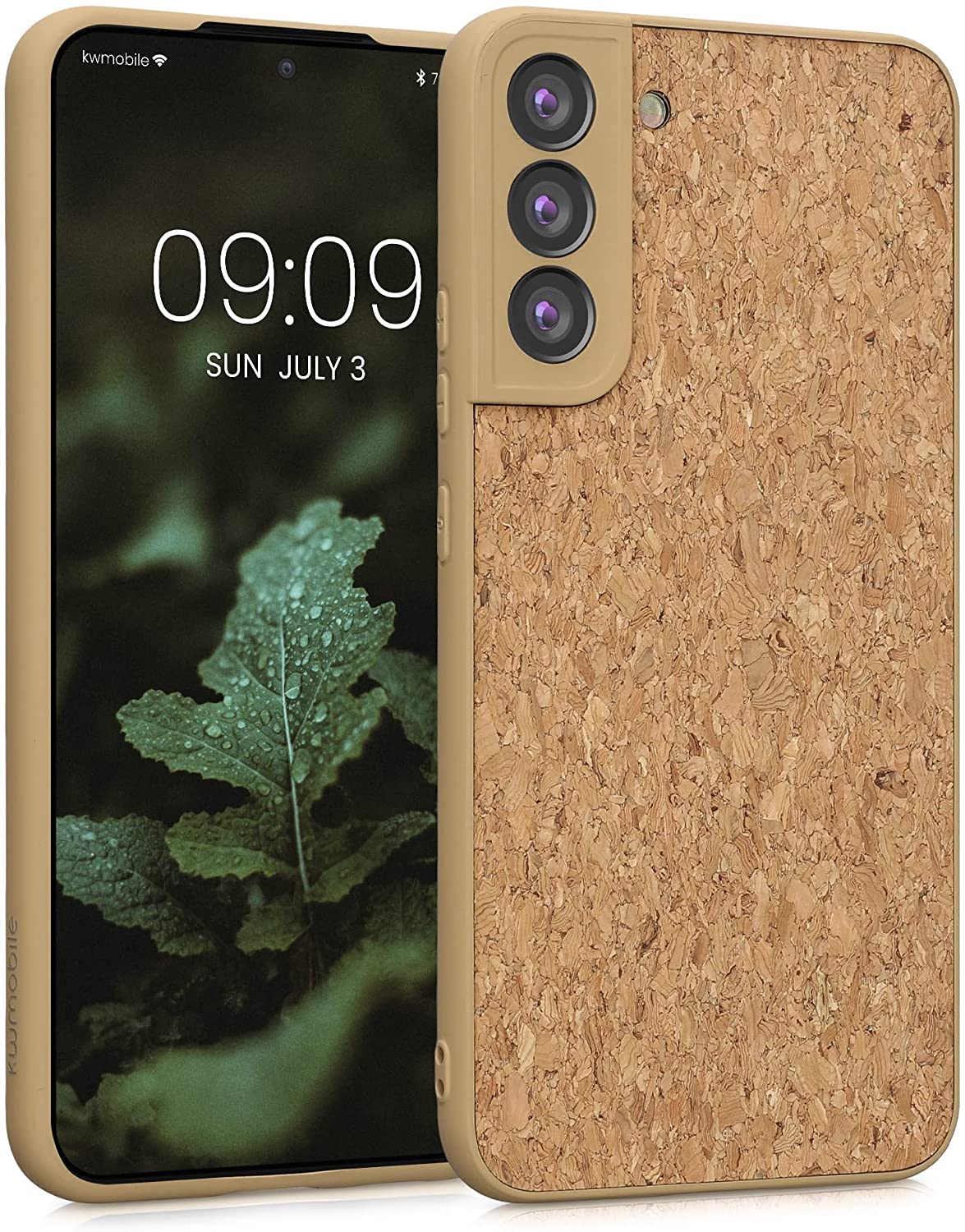 KW Samsung Galaxy S22 Plus Σκληρή Θήκη από Φελλό με Πλαίσιο Σιλικόνης - Light Brown - 58220.24