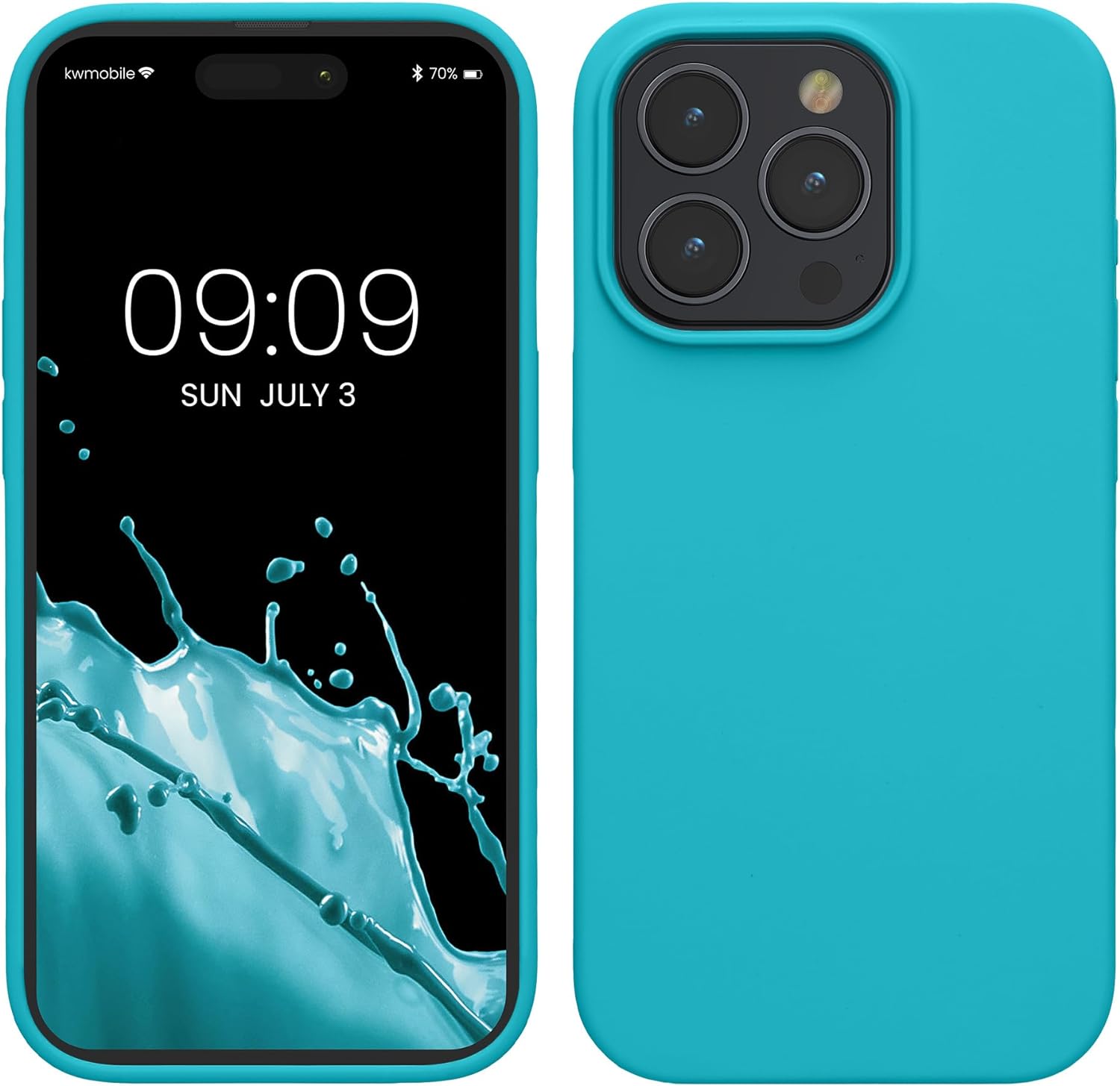 KW iPhone 15 Pro Θήκη Σιλικόνης Rubberized TPU - Cool Glacier