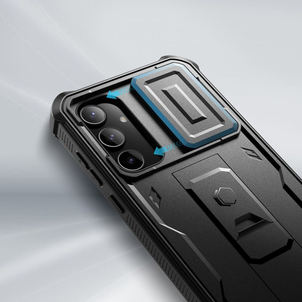 Tech - Protect Samsung Galaxy A35 5G Kevlar Cam+ Θήκη 360 Full Body με Προστασία για την Οθόνη και την Κάμερα και Stand - Black