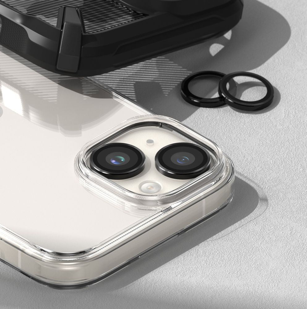 Ringke iPhone 15 / iPhone 15 Plus Lens Frame Glass Αντιχαρακτικό Γυαλί για την Κάμερα - Black