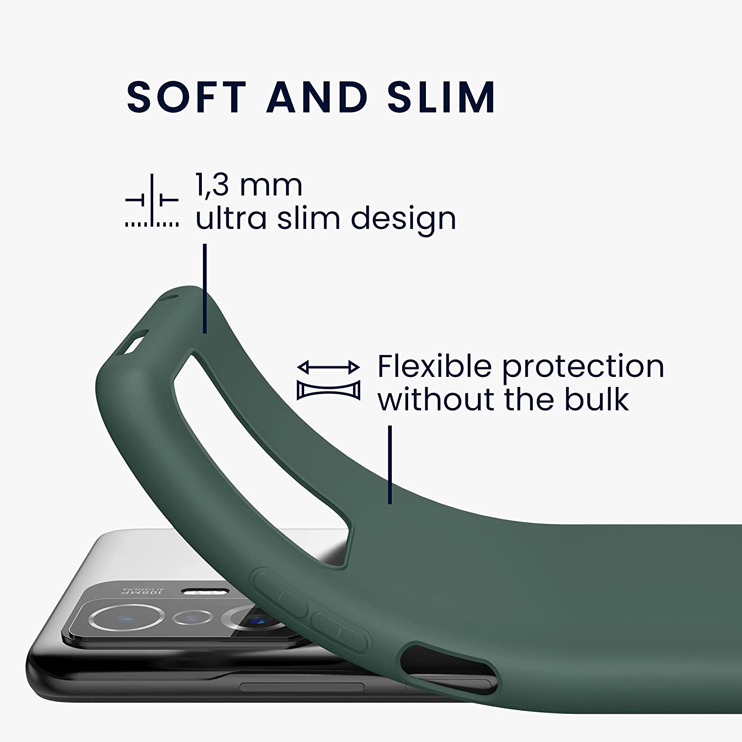 KW Xiaomi 11T / 11T Pro Θήκη Σιλικόνης TPU - Moss Green - 56245.169
