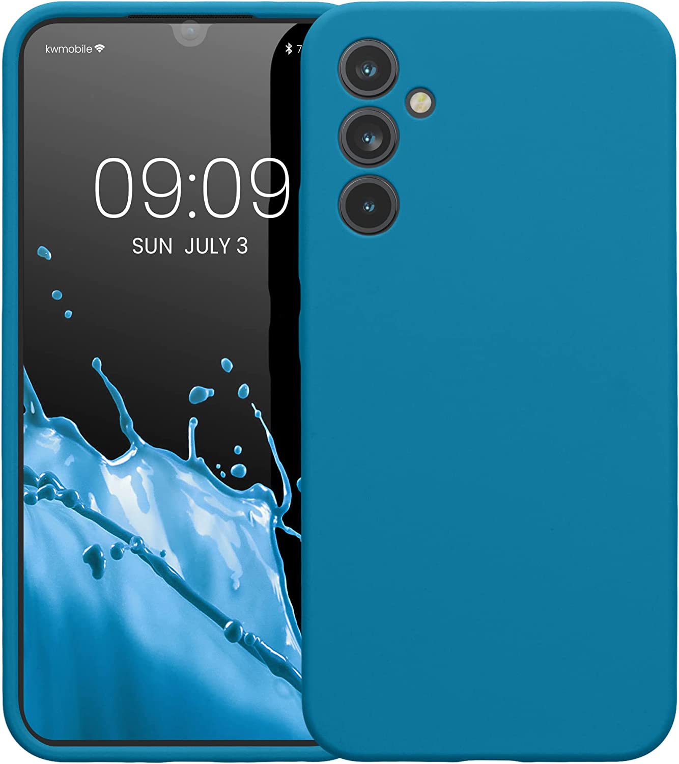 KW Samsung Galaxy A34 5G Θήκη Σιλικόνης Rubber TPU - Caribbean Blue - 60807.224