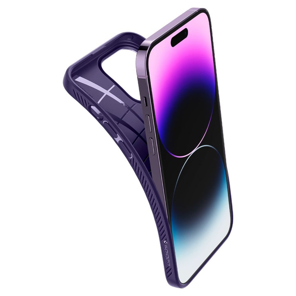 Spigen iPhone 14 Pro Max Liquid Air Θήκη Σιλικόνης - Deep Purple