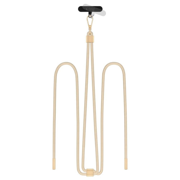 Tech - Protect C2S Rope CrossBody Strap - Universal Λουράκι για Θήκη Κινητού - Beige / Gold