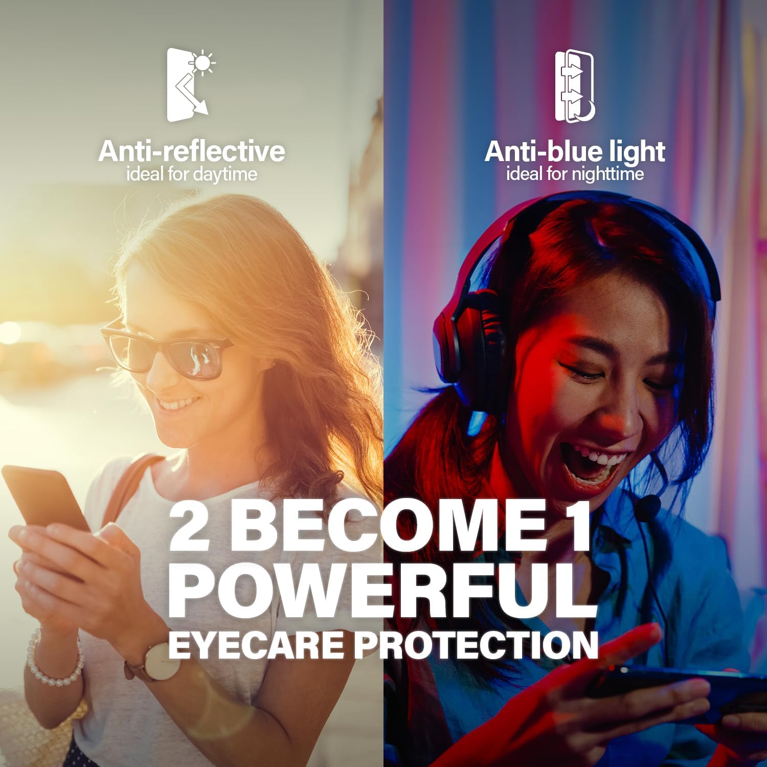 PanzerGlass iPhone 15 Pro - EyeCare Ultra - Wide Fit Anti - Blue Light Anti - reflective Easy Aligner Full Screen Αντιχαρακτικό Γυαλί Οθόνης - Black