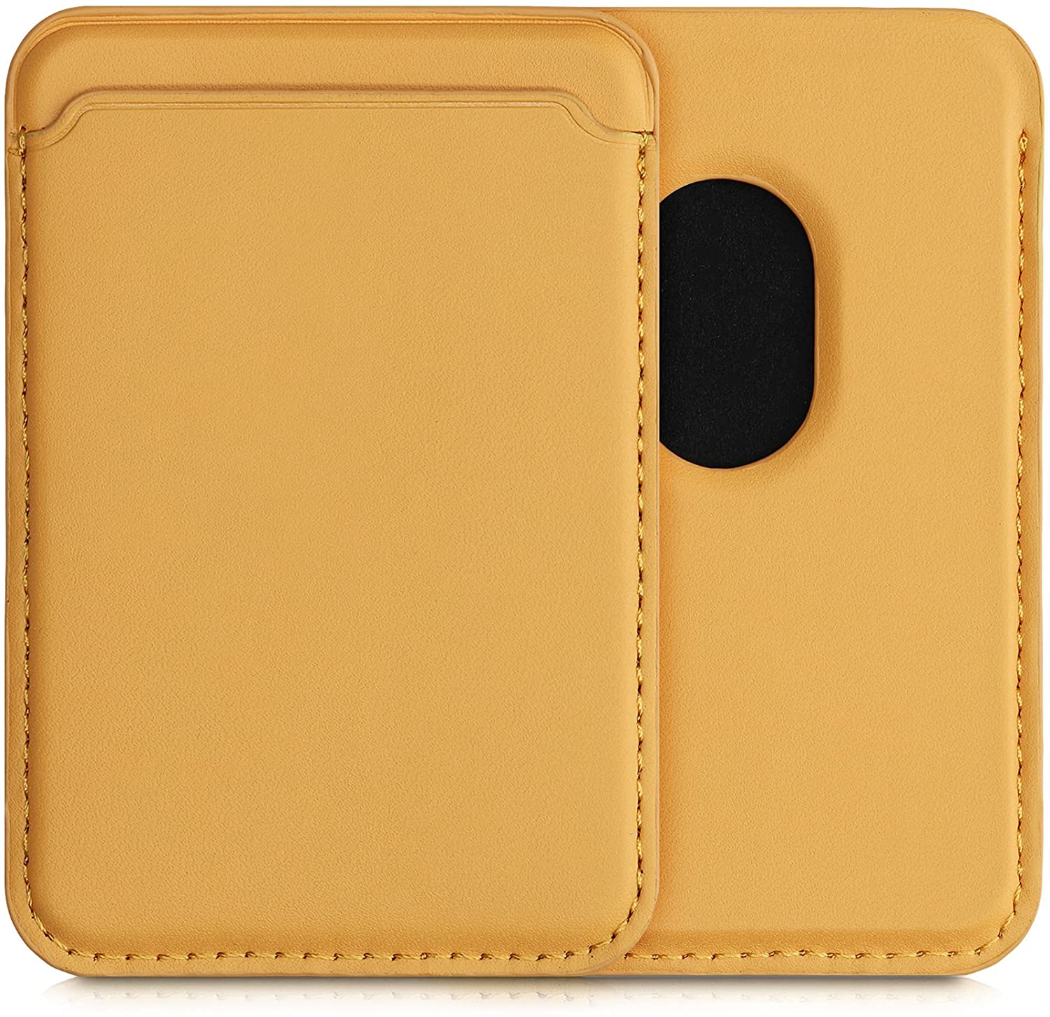KW iPhone Θήκη από Συνθετικό Δέρμα για Πιστωτικές Κάρτες - Yellow - 54606.06