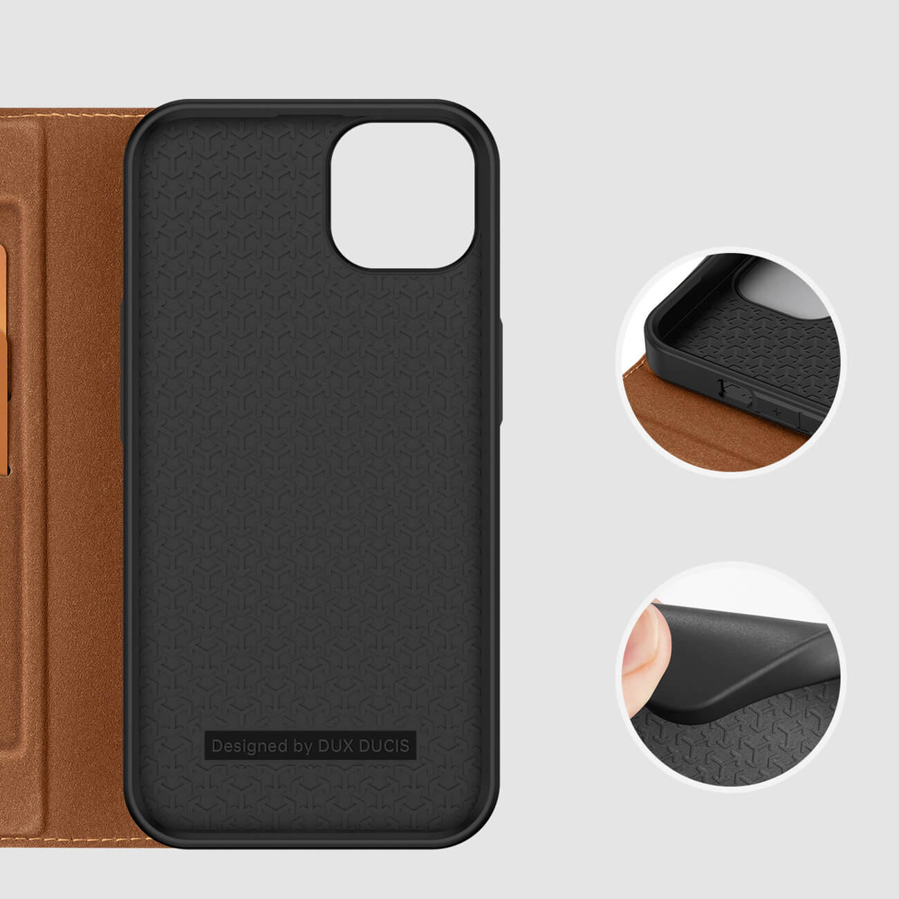 Dux Ducis iPhone 14 Plus Skin X2 Flip Stand Case Θήκη Βιβλίο - Brown