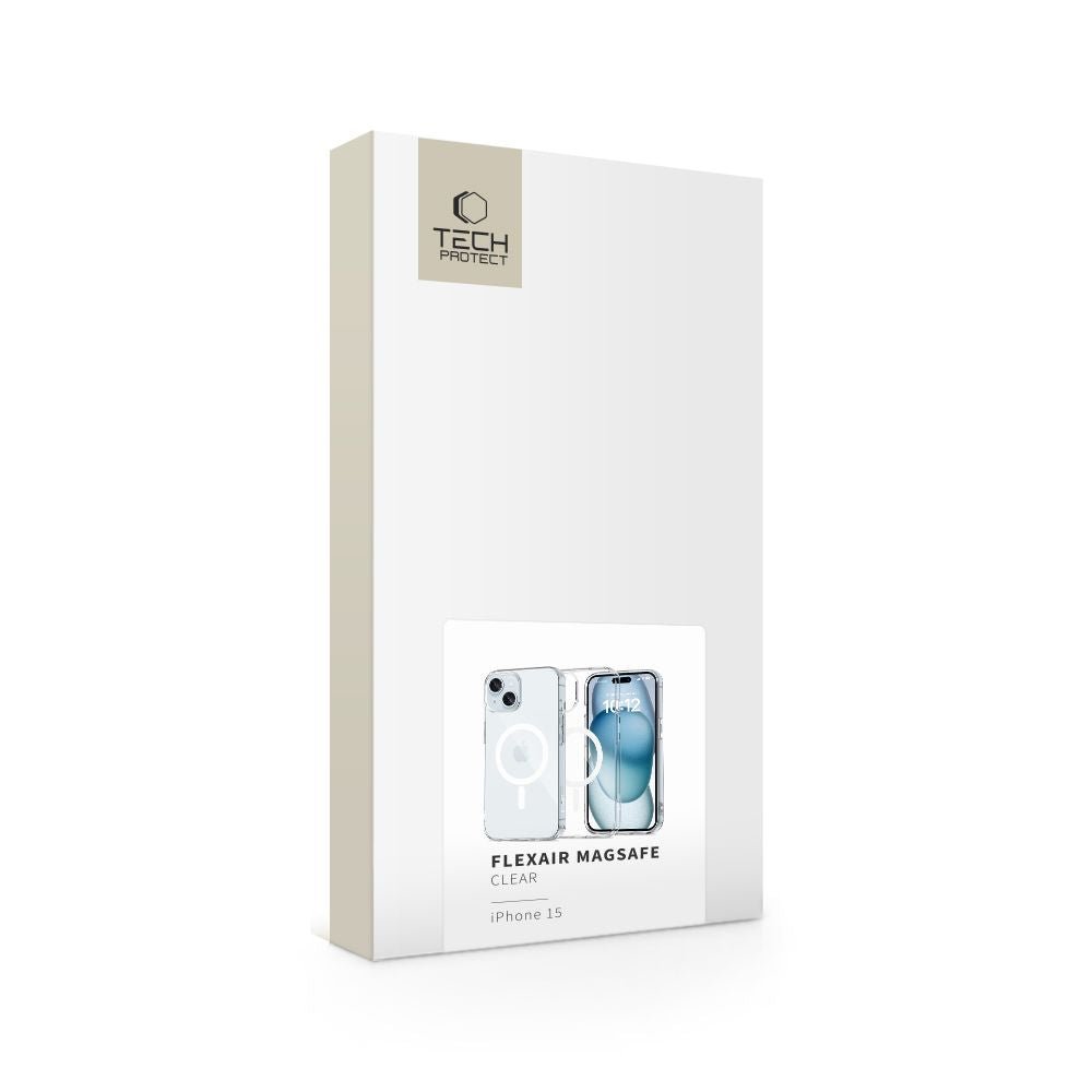 Tech - Protect iPhone 15 Flexair Θήκη Σιλικόνης TPU με MagSafe - Διάφανη