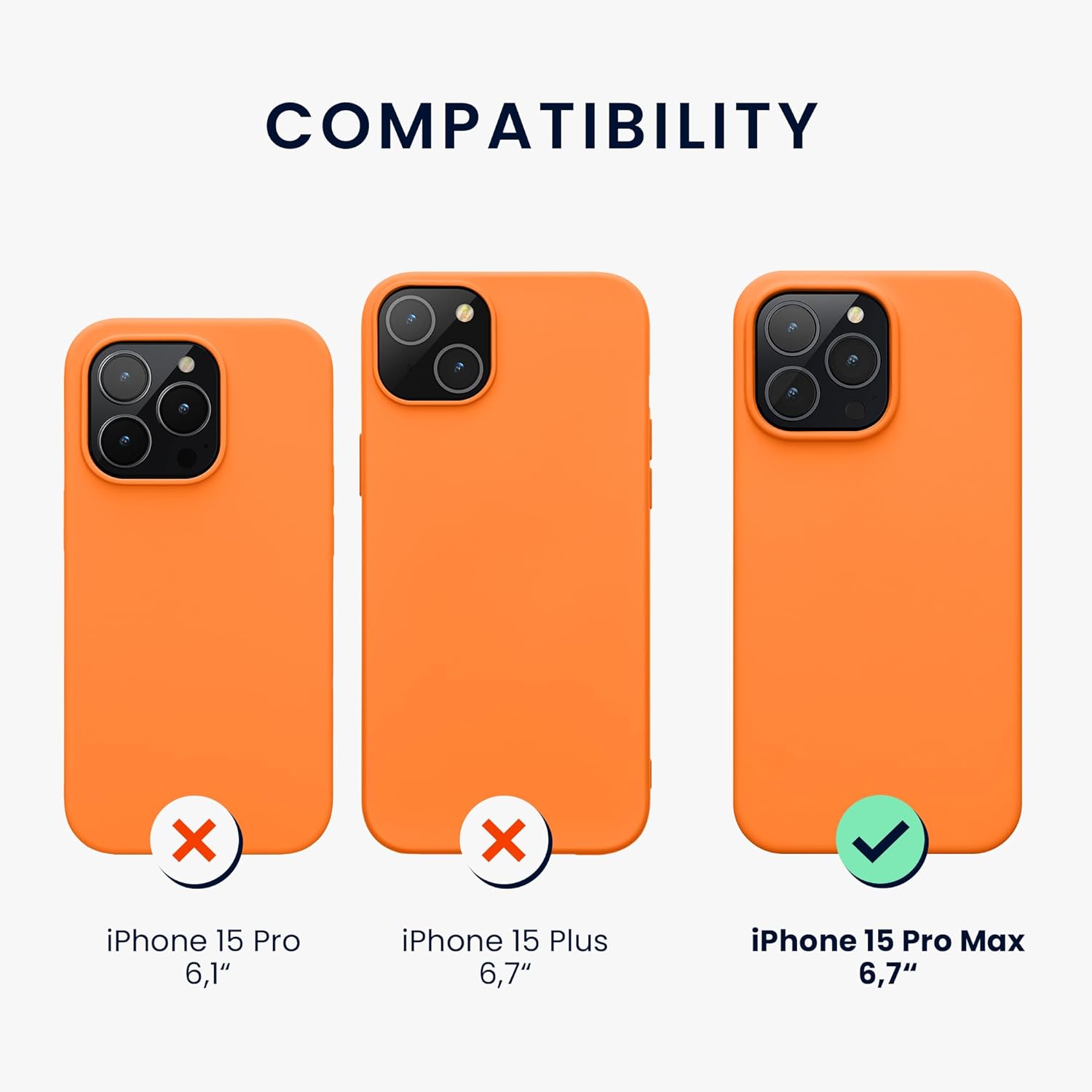 KW iPhone 15 Pro Max Θήκη Σιλικόνης Rubberized TPU - Fruity Orange - 61956.150