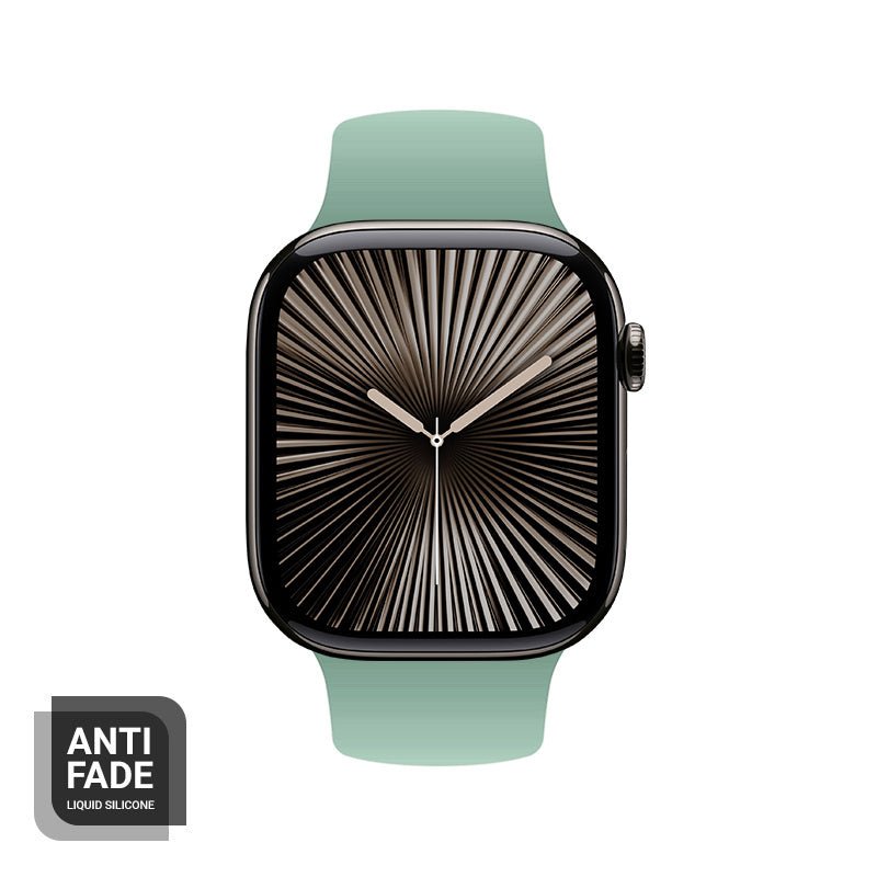 Crong Λουράκι Apple Watch 2/3/4/5/6/7/8/9/10/11 - SE (1/2/3) - 38/40/41/42mm Σιλικόνης - Liquid Strap - Sage