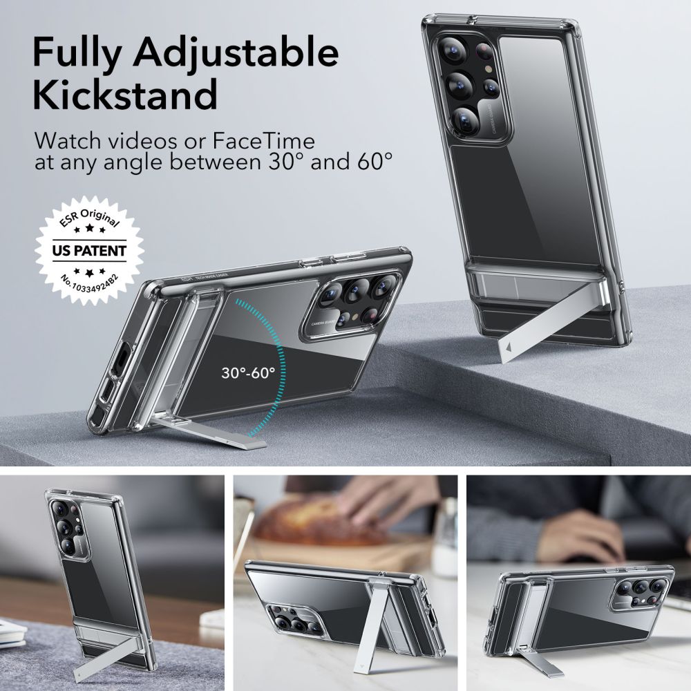 ESR Samsung Galaxy S23 Ultra - Air Shield Boost Σκληρή Θήκη με Πλαίσιο Σιλικόνης και Stand - Διάφανη