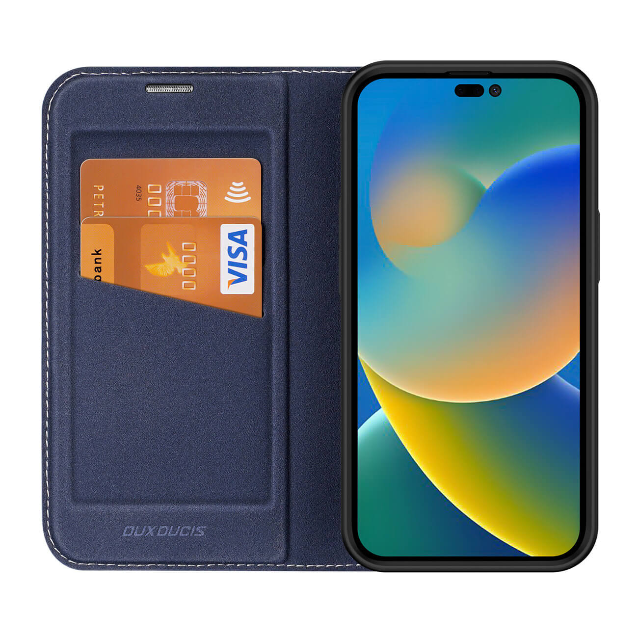 Dux Ducis iPhone 14 Pro Skin X2 Flip Stand Case Θήκη Βιβλίο - Blue