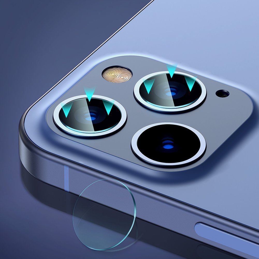Baseus iPhone 12 Pro / iPhone 12 Pro Max Gem Camera Lens 3H 0.25mm Προστατευτικό Φιλμ για την Κάμερα - 2 Τεμάχια - Διάφανο - SGAPIPH61P - JT02