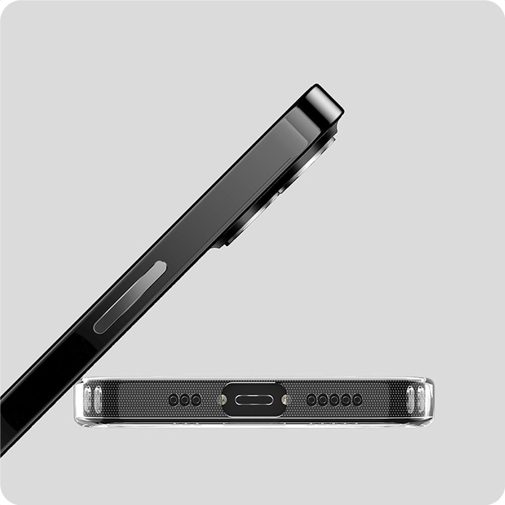Tech - Protect iPhone 15 Pro Flexair Hybrid Σκληρή Θήκη με Πλαίσιο Σιλικόνης - Διάφανη