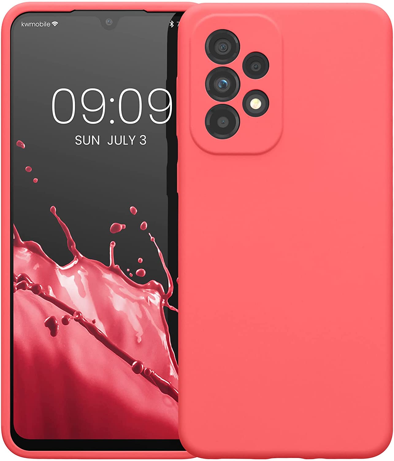 KW Samsung Galaxy A33 5G Θήκη Σιλικόνης Rubberized TPU - Neon Coral - 57833.103
