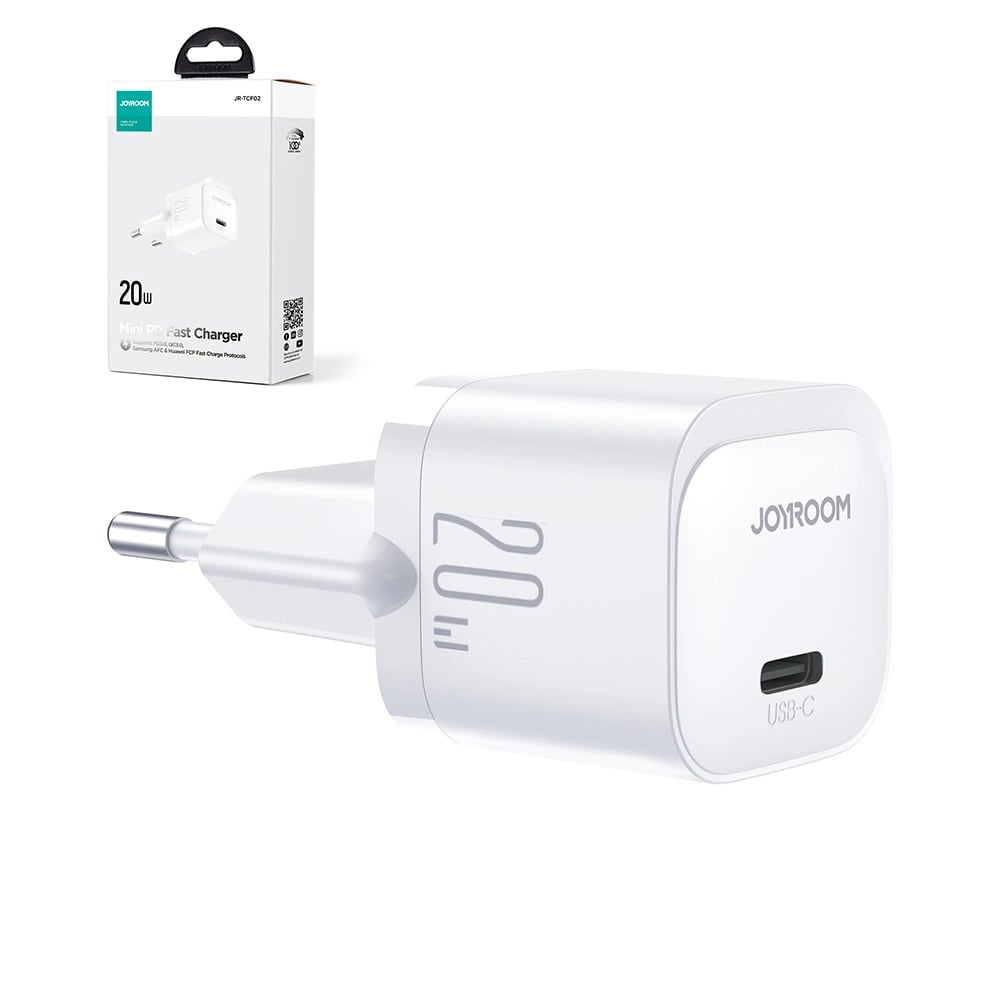 Joyroom Mini PD 20W Οικιακός Φορτιστής Γρήγορης Φόρτισης με Θύρα Type - C - White - JR - TCF02