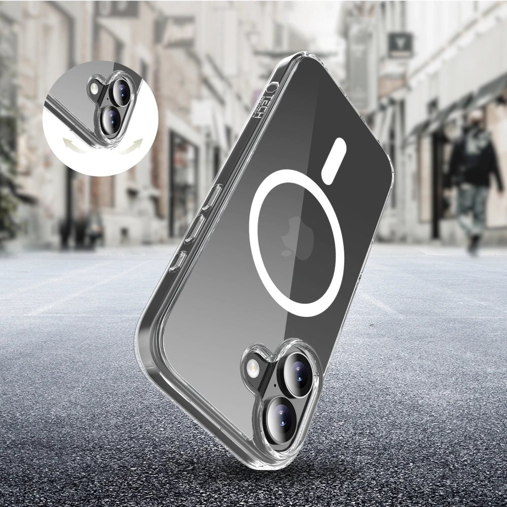 Tech - Protect iPhone 17 - Flexair Hybrid MagSafe - Σκληρή Θήκη με Πλαίσιο Σιλικόνης και MagSafe - Διάφανη