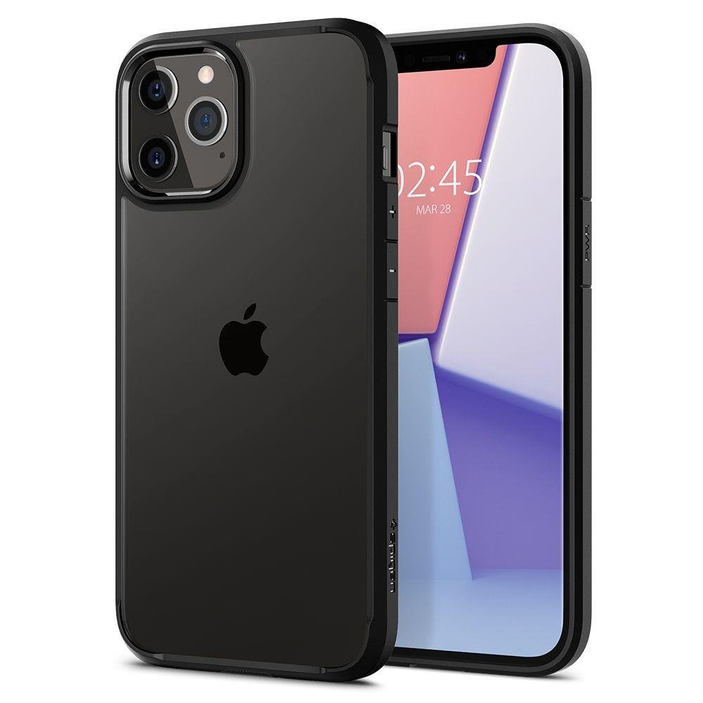 Spigen iPhone 12 / iPhone 12 Pro Ultra Hybrid Σκληρή Θήκη με Πλαίσιο Σιλικόνης - Matte Black