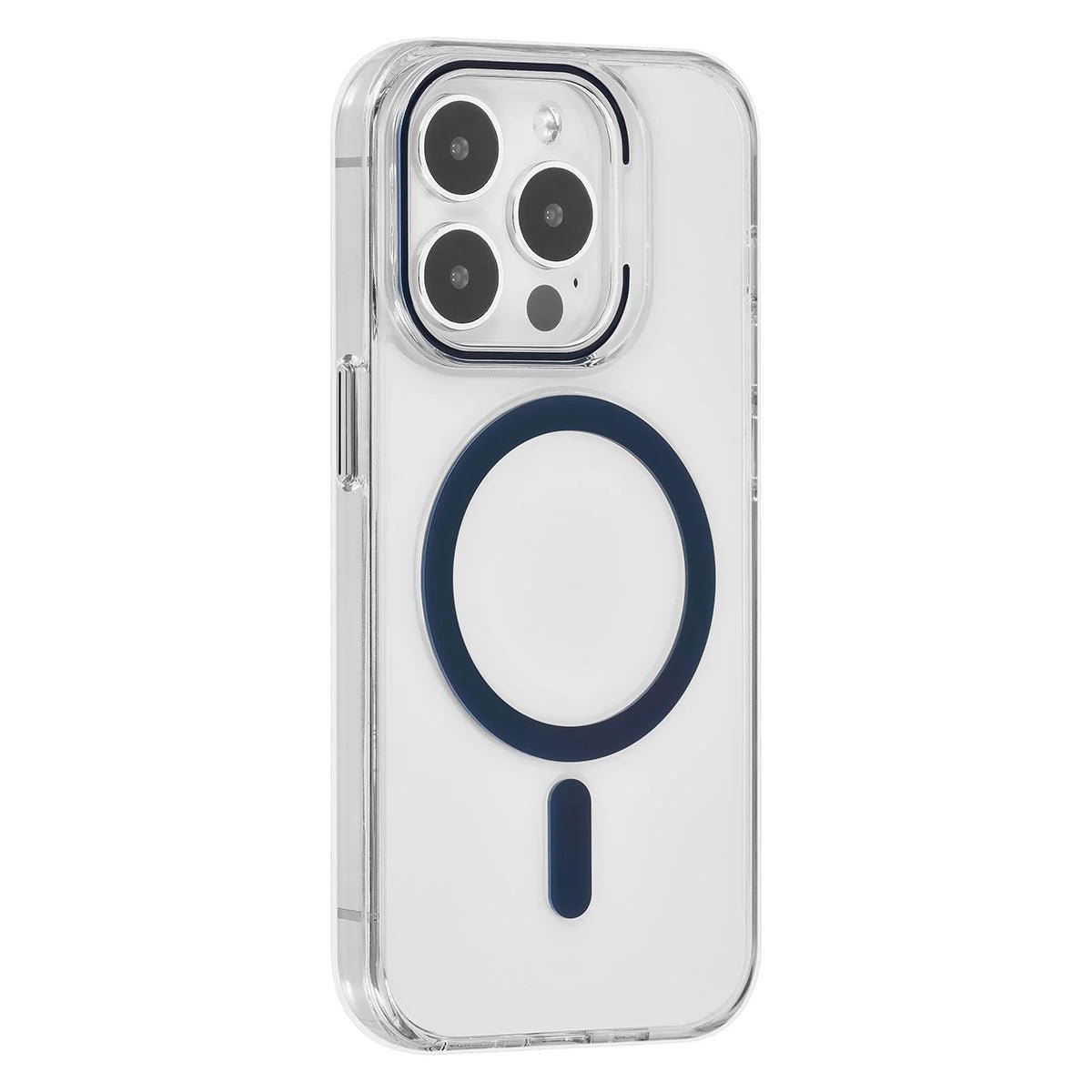 Tuniq iPhone 15 Pro - MagSafe Σκληρή Θήκη με Πλαίσιο Σιλικόνης - Διάφανη / Σκούρο Μπλε