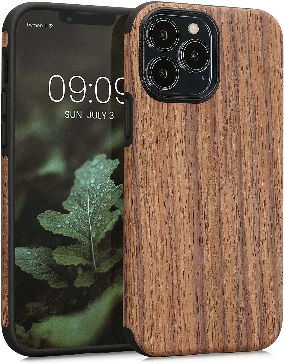 KW iPhone 13 Pro Max Θήκη Σιλικόνης TPU Design Two - Tone Wood - Woodgrain Brown - 58304.01