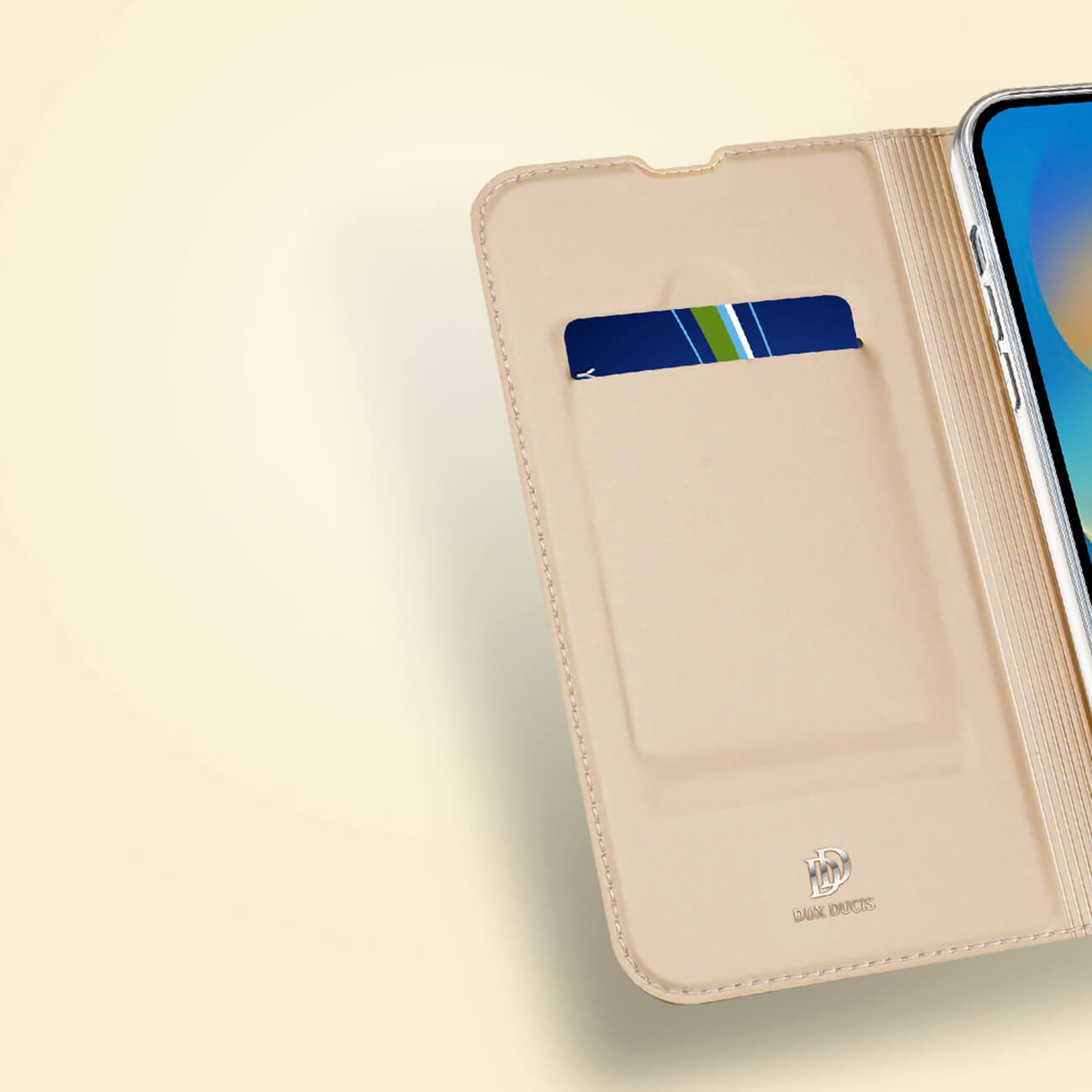 Dux Ducis iPhone 14 Pro Flip Stand Case Θήκη Βιβλίο - Gold