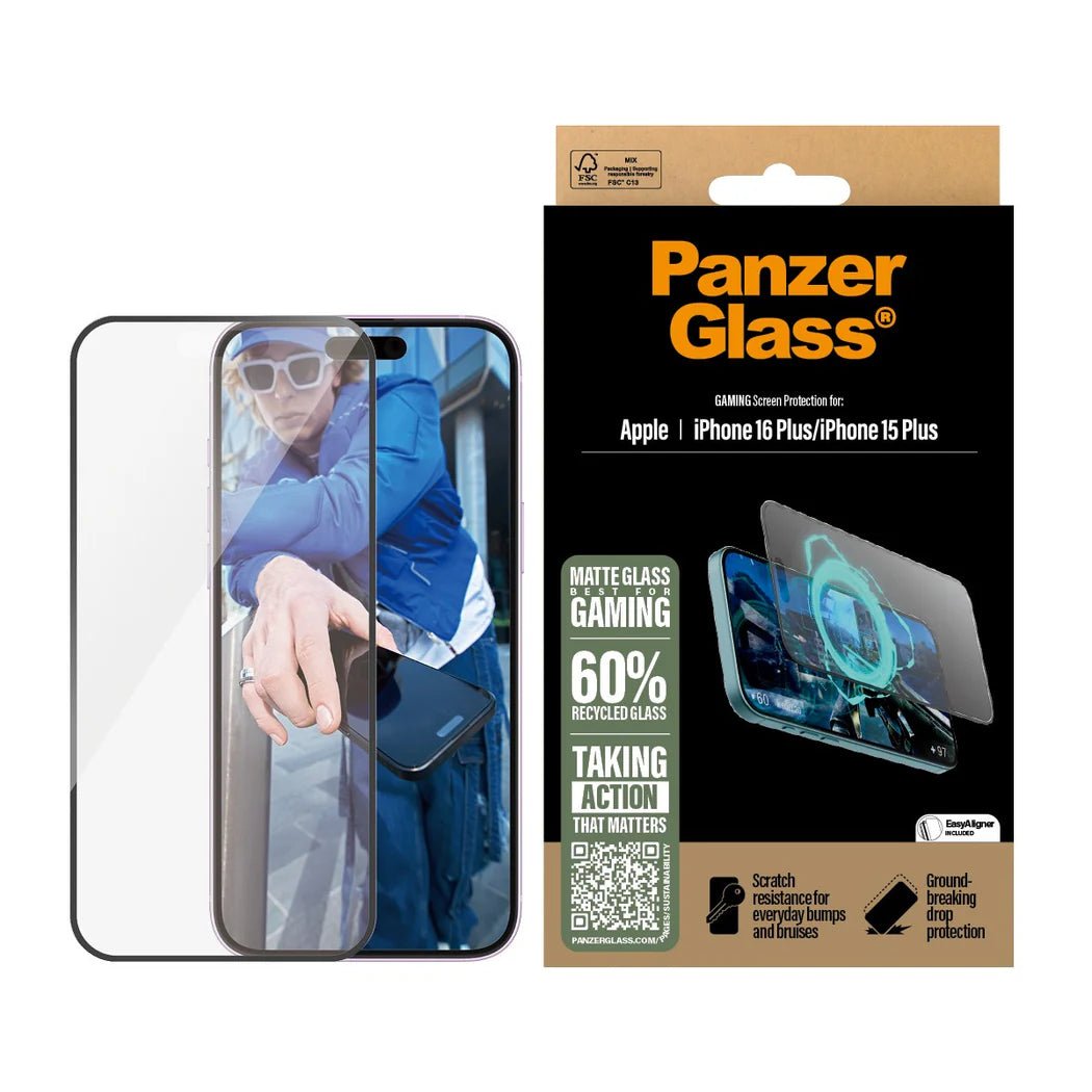 PanzerGlass iPhone 15 Plus / iPhone 16 Plus Gaming Ultra - Wide Fit Full Screen Αντιχαρακτικό Γυαλί Οθόνης - Black