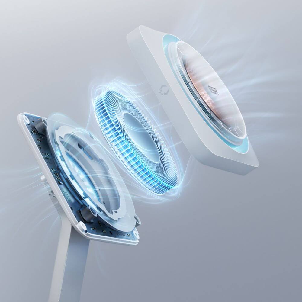 ESR HaloLock 2in1 Cryoboost Magnetic MagSafe Μαγνητική Βάση με Ασύρματη Φόρτιση MagSafe - Arctic White