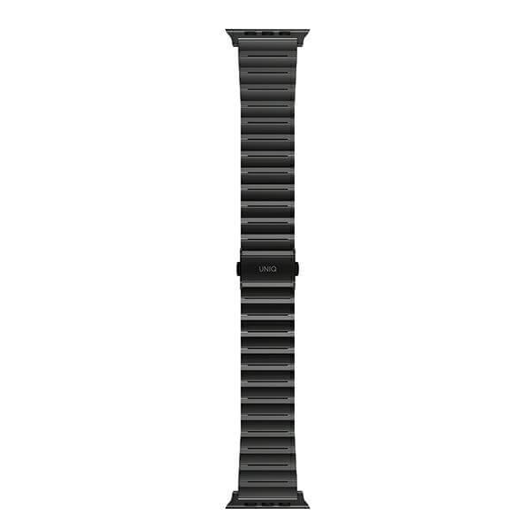Uniq Λουράκι Apple Watch 2 / 3 / 4 / 5 / 6 / 7 / 8 / 9 / SE / SE 2 / Ultra / Ultra 2 - 42 / 44 / 45 / 49 mm Strova από Ανοξείδωτο Ατσάλι - Midnight Black